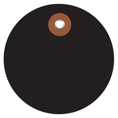 Bsc Preferred 3'' Black Plastic Circle Tags, 100PK BUY00021552